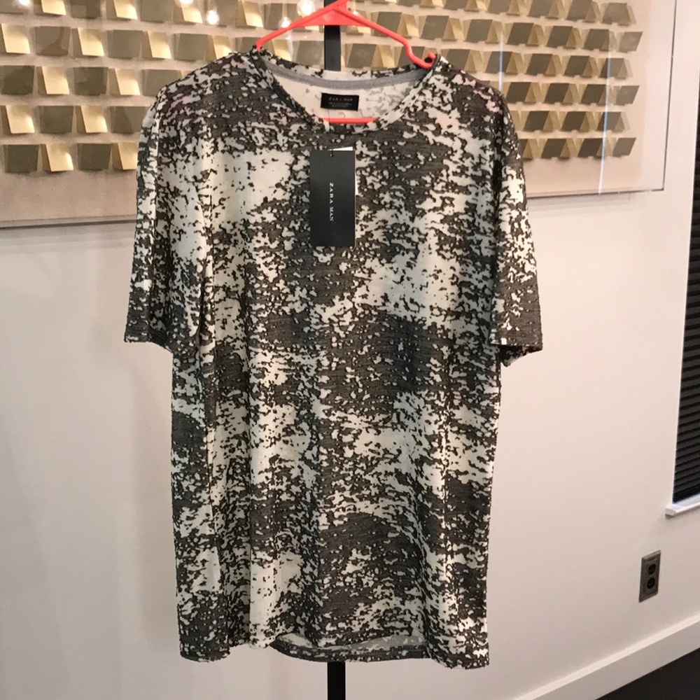 NWT MENS ZARA LIGHTWEIGHT KNIT SHIRT SIZE XL